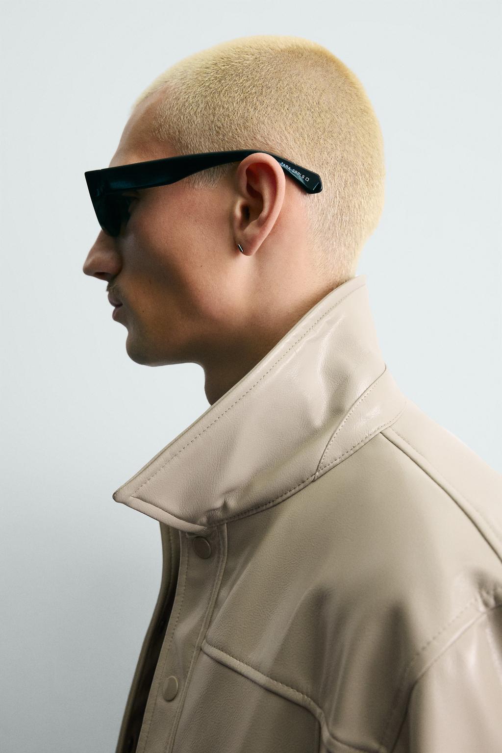 КУРТКА-РУБАШКА С ЭФФЕКТОМ ВИНИЛА