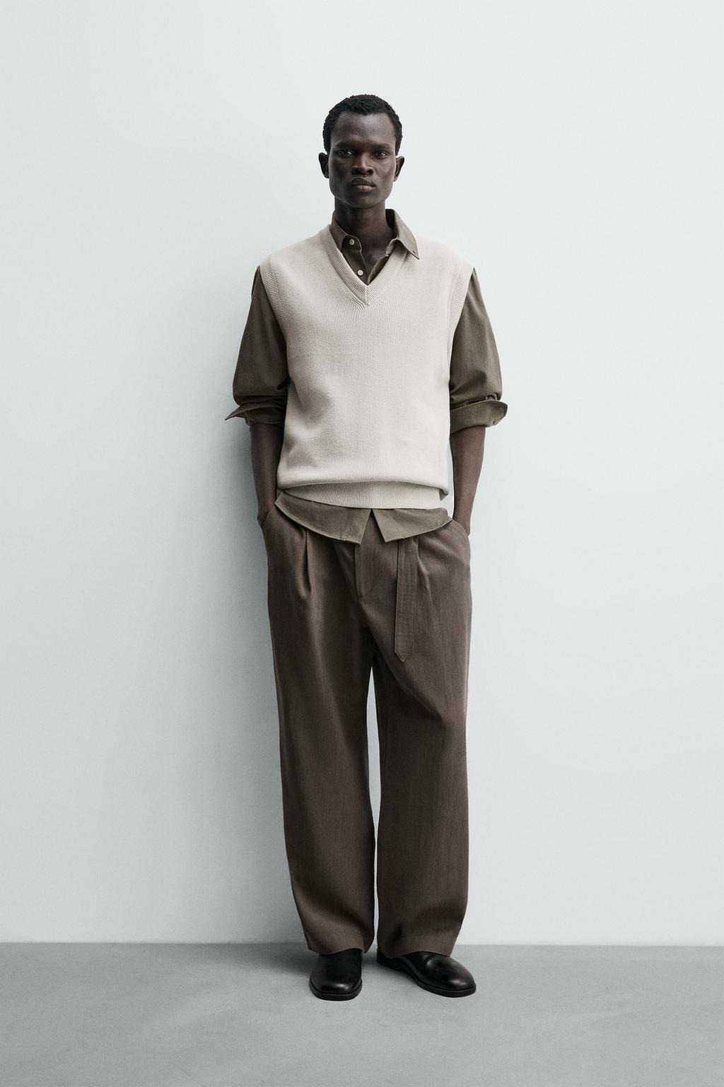 СТРУЯЩИЕСЯ БРЮКИ С РЕМНЕМ