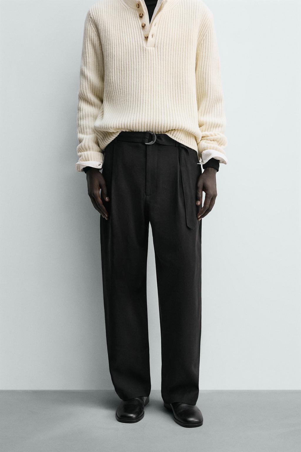 СТРУЯЩИЕСЯ БРЮКИ С РЕМНЕМ