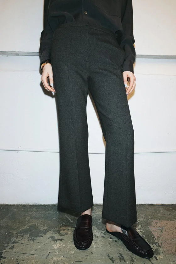 УКОРОЧЕННЫЕ РАСКЛЕШЕННЫЕ БРЮКИ ZW COLLECTION