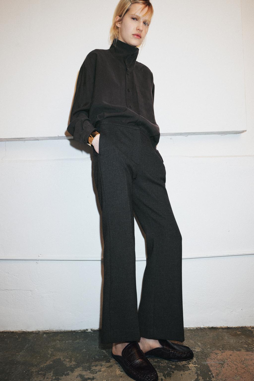 УКОРОЧЕННЫЕ РАСКЛЕШЕННЫЕ БРЮКИ ZW COLLECTION