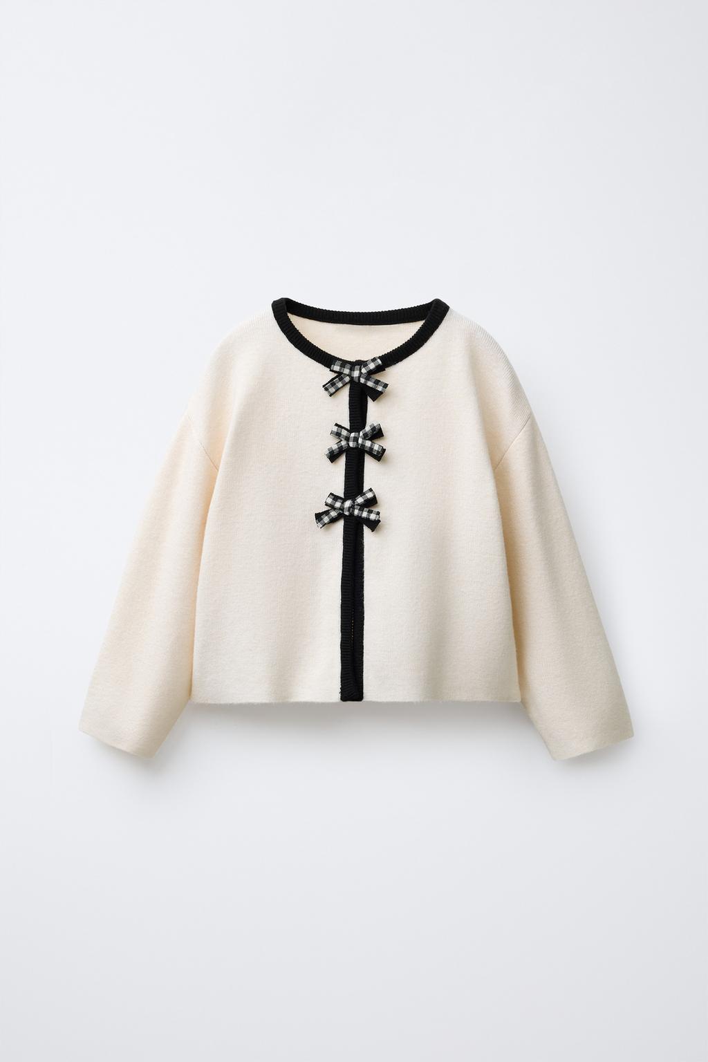 КАРДИГАН С БАНТАМИ ВИШИ