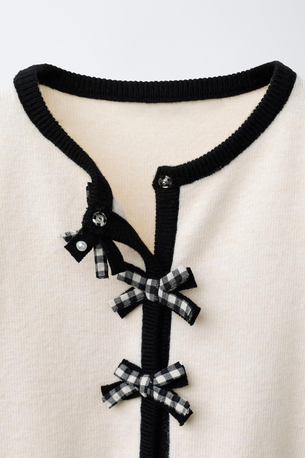 КАРДИГАН С БАНТАМИ ВИШИ