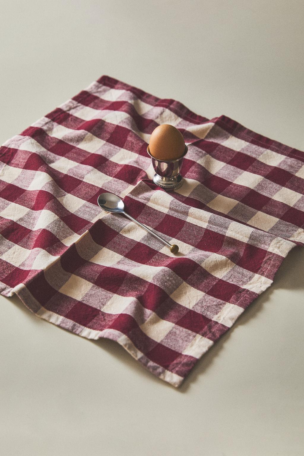 Набор больших хлопковых чайных полотенец в клетку (набор из 2)