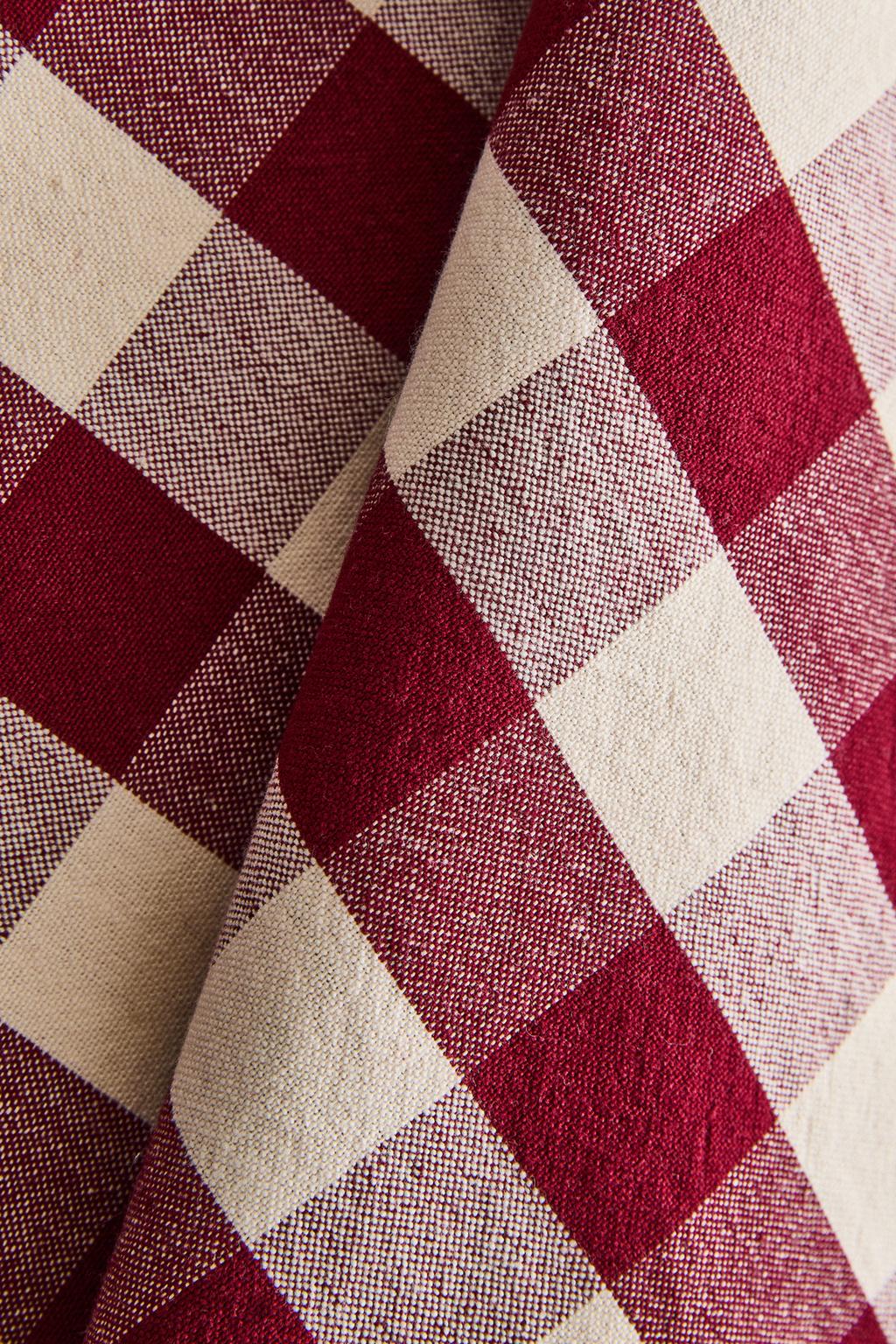 Набор больших хлопковых чайных полотенец в клетку (набор из 2)