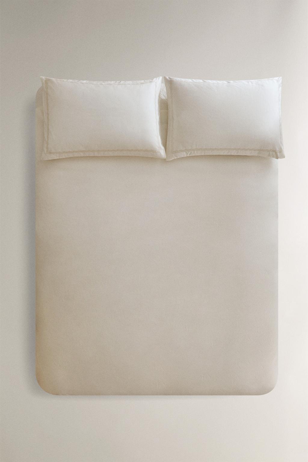 Покрывало из хлопкового сатина с отделкой (300 нитей)