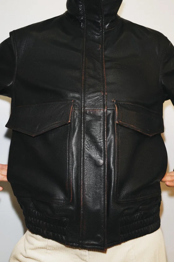 БОМБЕР ИЗ 100% КОЖИ — ZW COLLECTION LIMITED EDITION