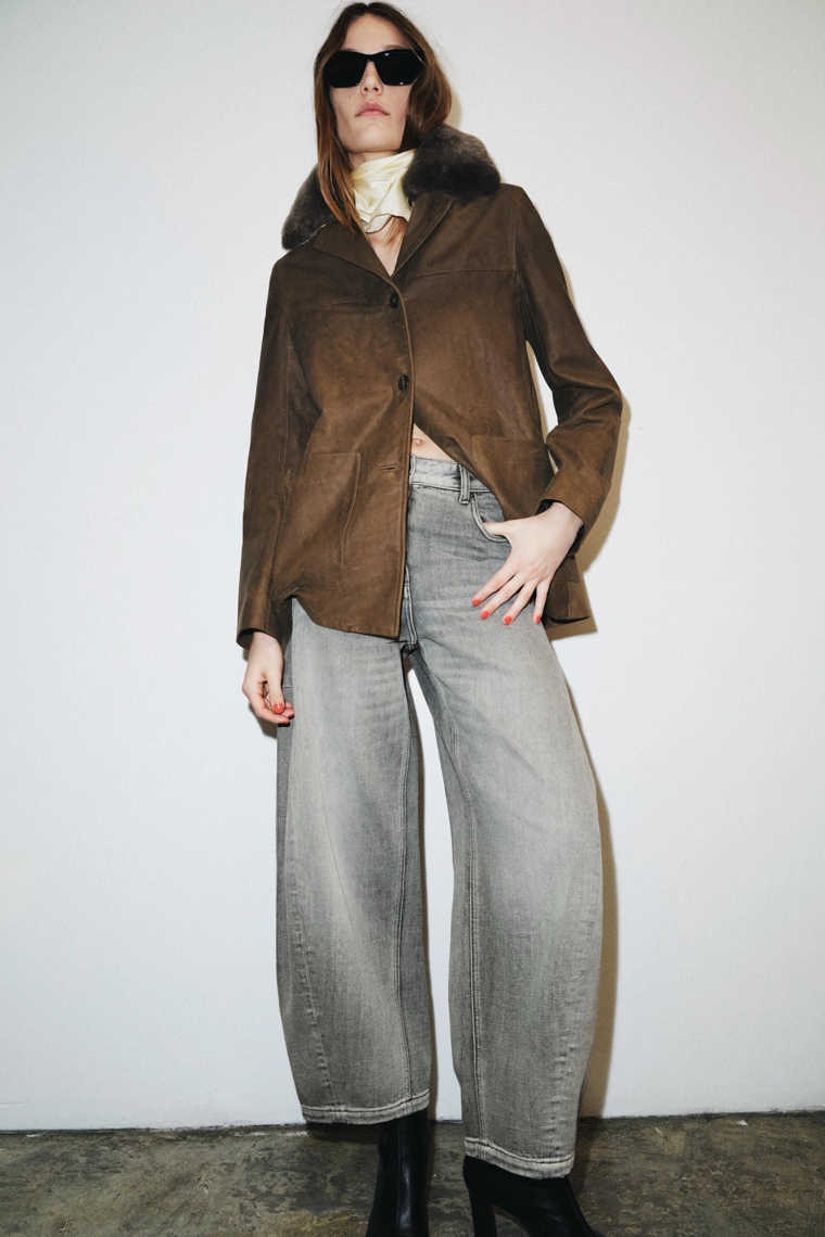 Куртка из коллекции zw из натуральной кожи