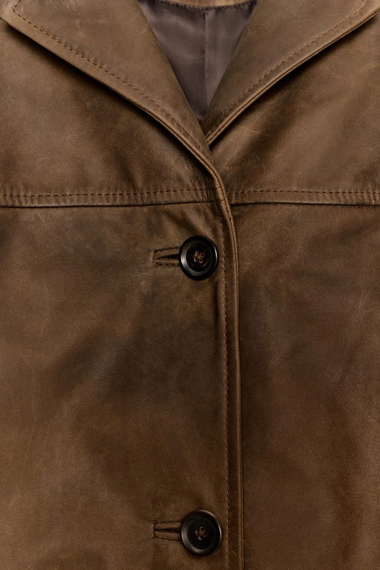 Куртка из коллекции zw из натуральной кожи