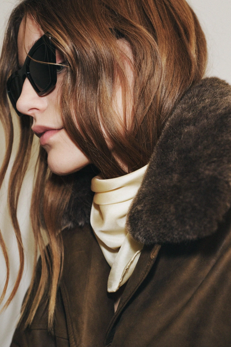 Куртка из коллекции zw из натуральной кожи