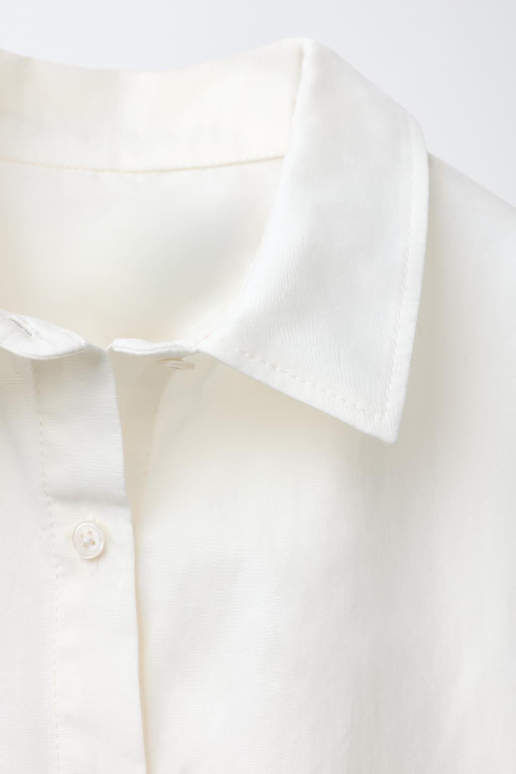 УКОРОЧЕННАЯ РУБАШКА СО СЪЕМНЫМ ШАРФОМ