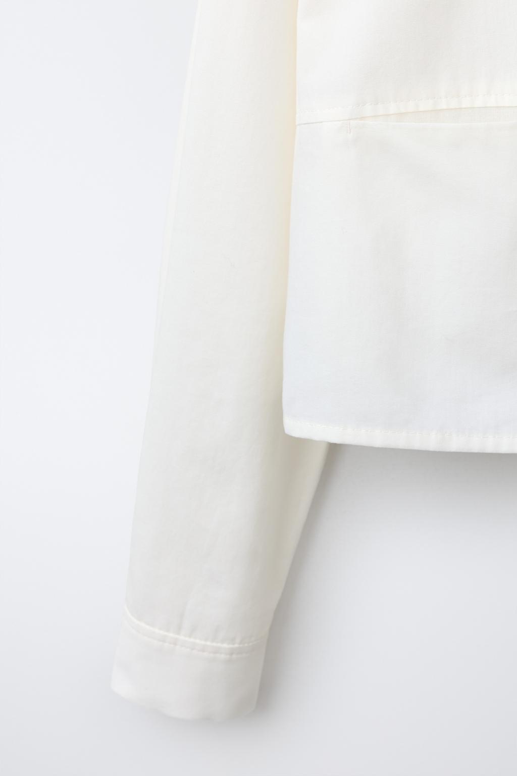 УКОРОЧЕННАЯ РУБАШКА СО СЪЕМНЫМ ШАРФОМ