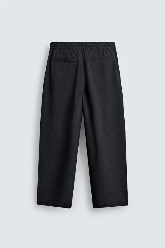 БРЮКИ RELAXED FIT В ТОНКУЮ ПОЛОСКУ