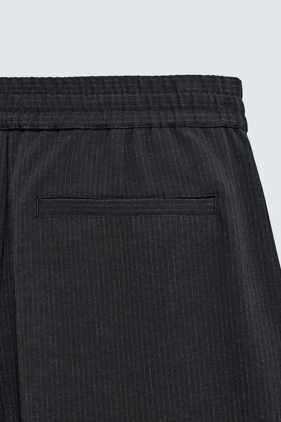 БРЮКИ RELAXED FIT В ТОНКУЮ ПОЛОСКУ