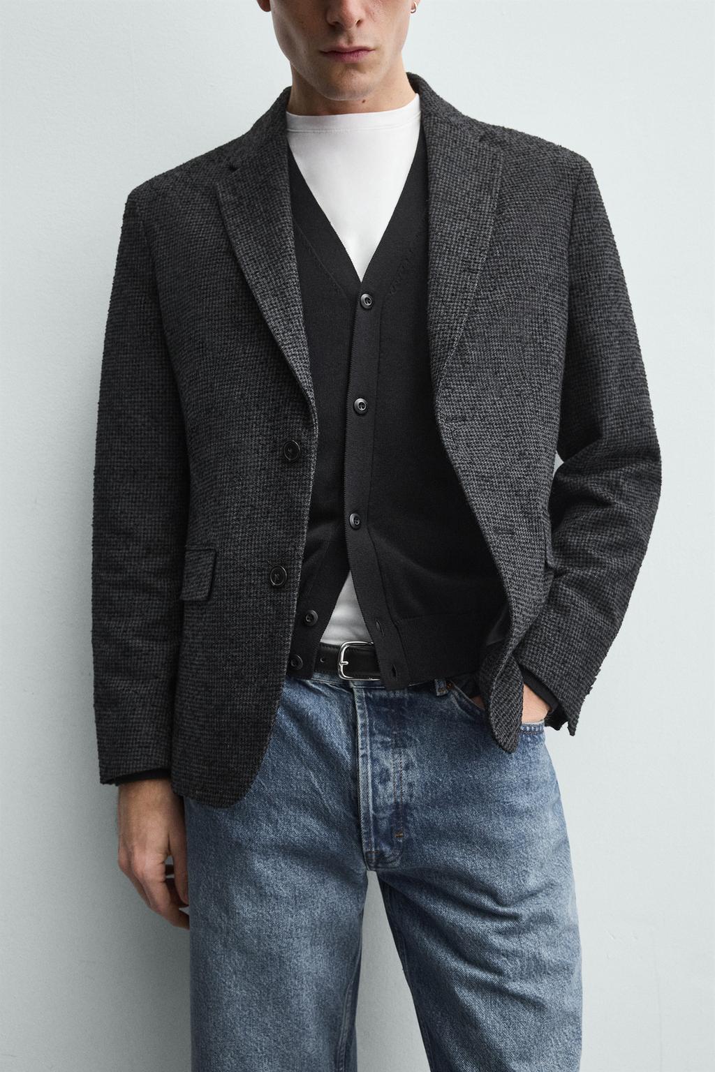 БЛЕЙЗЕР БУКЛЕ С УЗОРОМ «ГУСИНАЯ ЛАПКА»