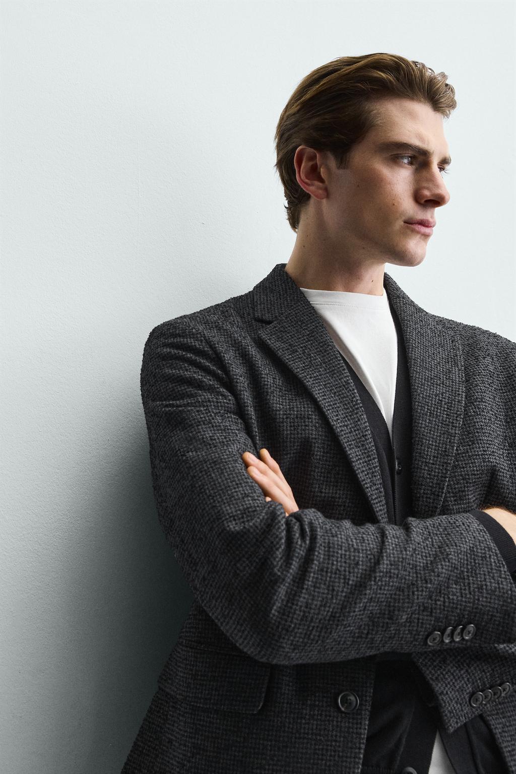 БЛЕЙЗЕР БУКЛЕ С УЗОРОМ «ГУСИНАЯ ЛАПКА»