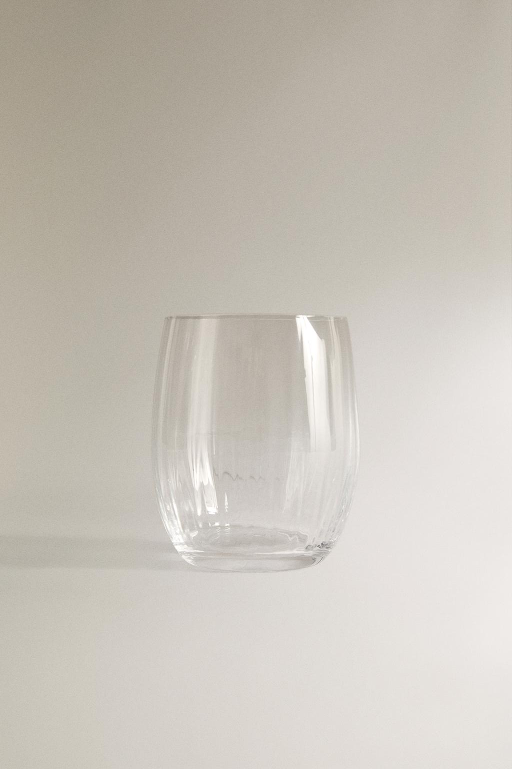 Стакан для газировки богемия с линиями из хрусталя