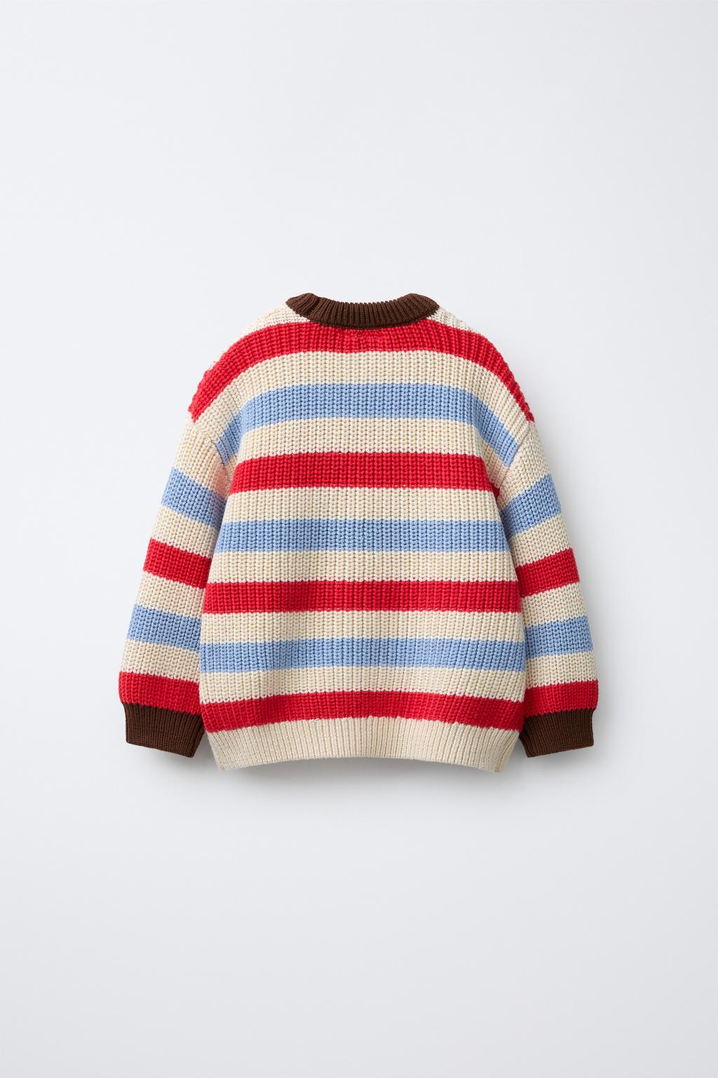 ВЯЗАНЫЙ СВИТЕР В ПОЛОСКУ