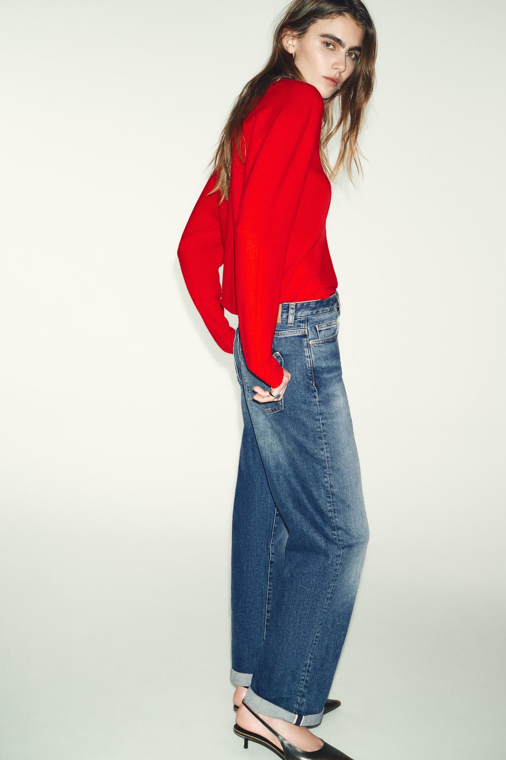 ДЖИНСЫ Z.07 RELAXED FIT С ВЫСОКОЙ ПОСАДКОЙ И ОТВОРОТАМИ