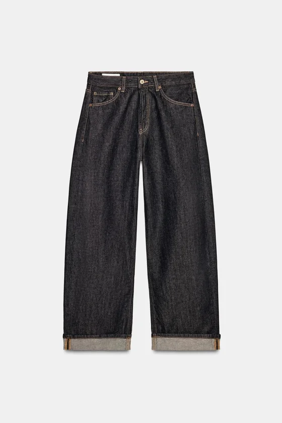 ДЖИНСЫ TRF BAGGY FOLDED СО СРЕДНЕЙ ПОСАДКОЙ