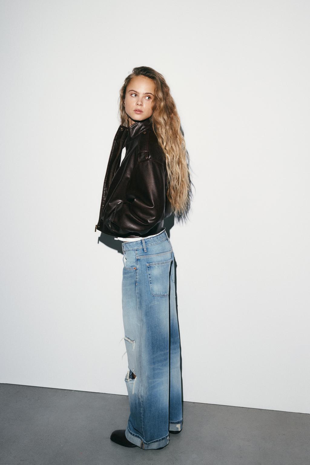 ДЖИНСЫ TRF BAGGY FOLDED С РАЗРЕЗАМИ