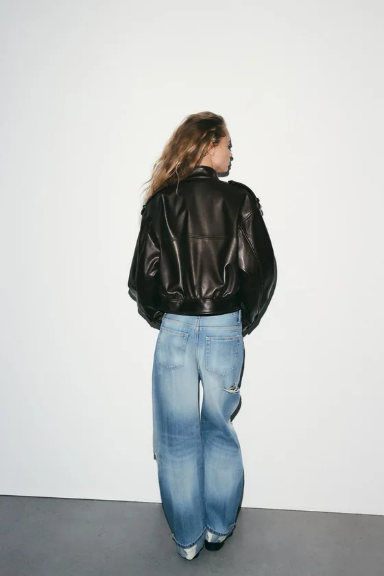ДЖИНСЫ TRF BAGGY FOLDED С РАЗРЕЗАМИ