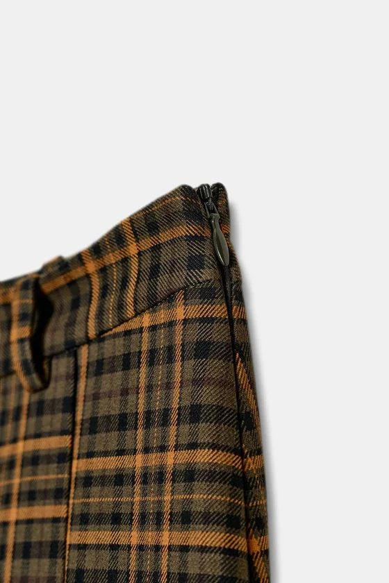 ЮБКА МИДИ В КЛЕТКУ — ZW COLLECTION
