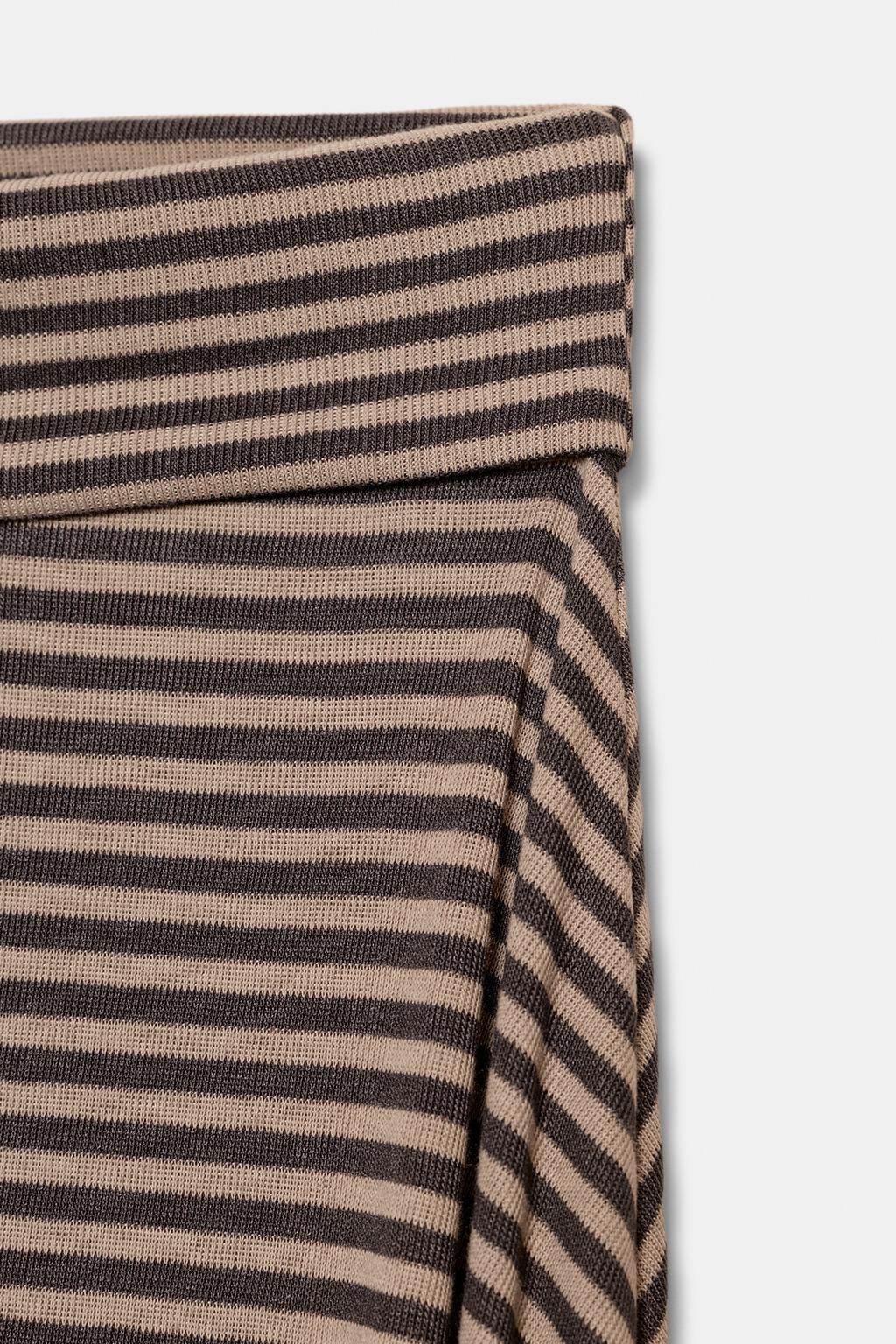 ЮБКА АСИММЕТРИЧНОГО КРОЯ В ПОЛОСКУ