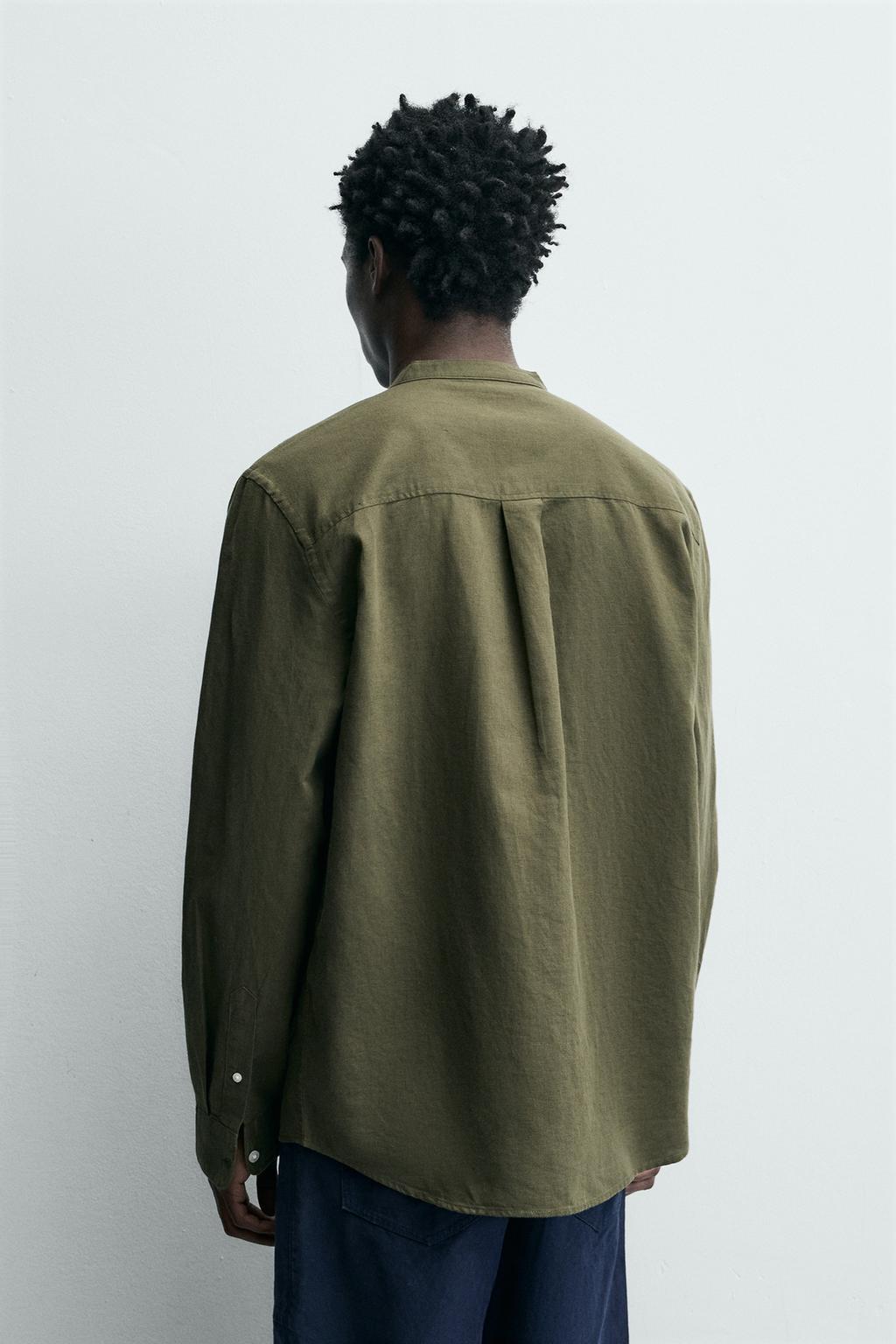 Рубашка из льна и хлопка