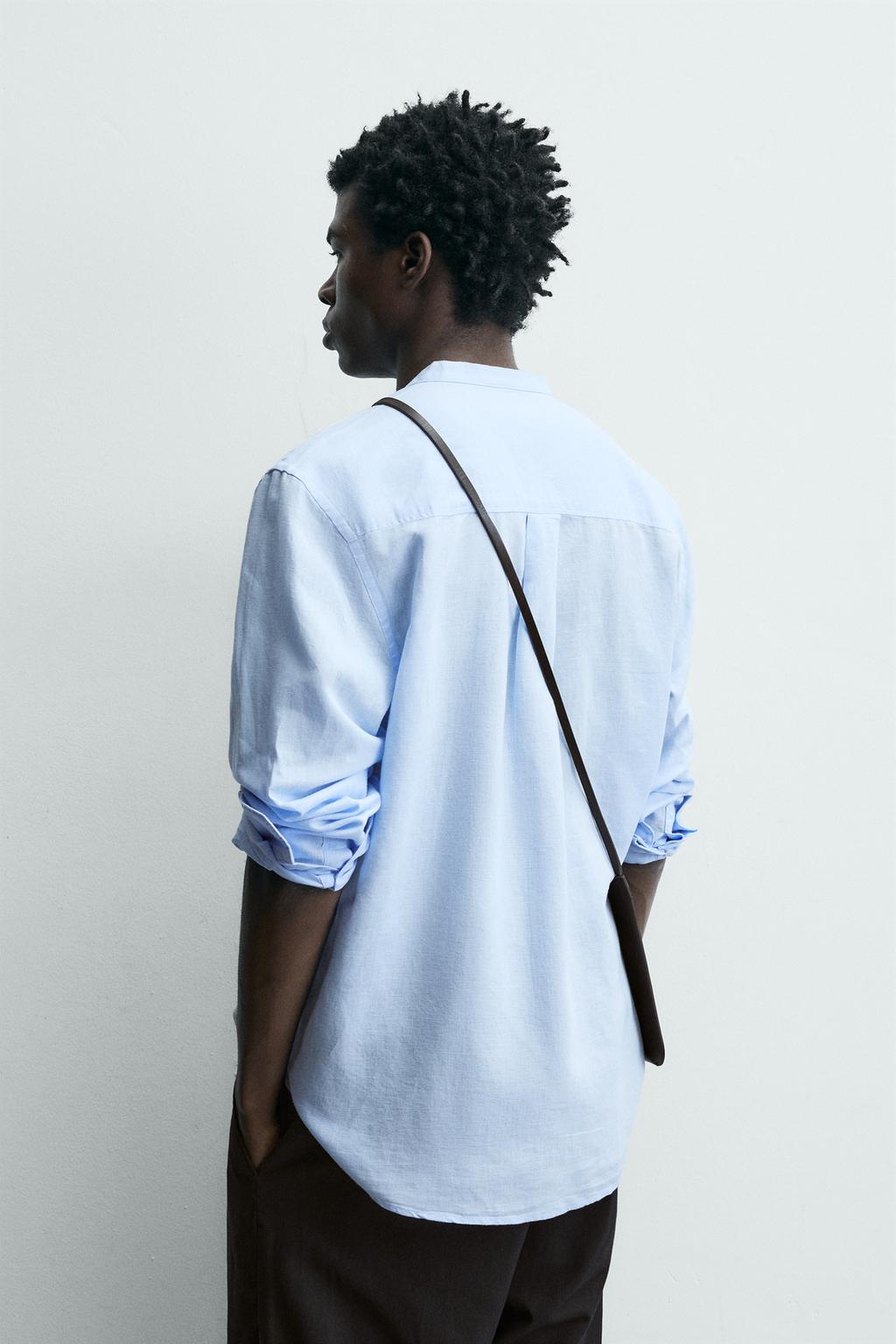 Рубашка из льна и хлопка