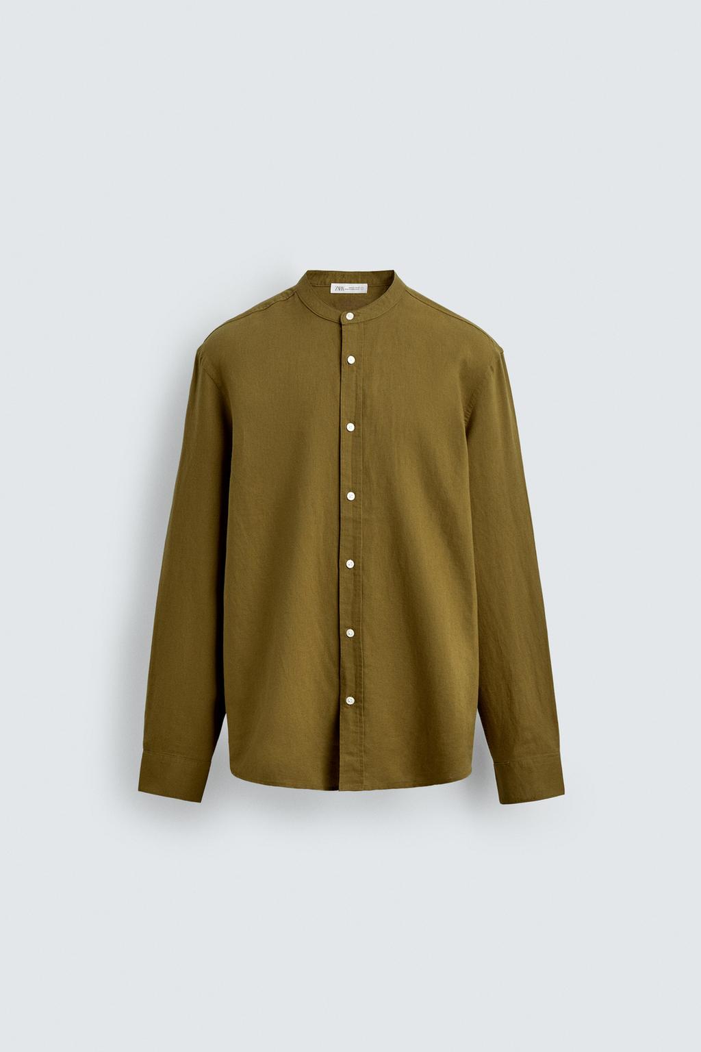 Рубашка из льна и хлопка