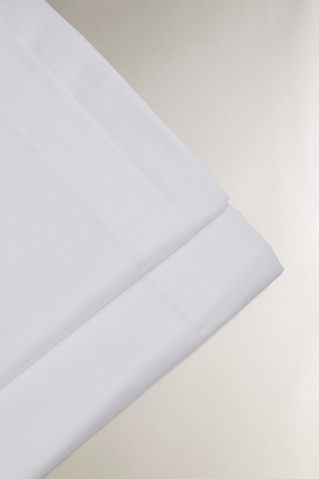 Простынь из плотного хлопкового сатина с плиссировкой (1000 ниток)