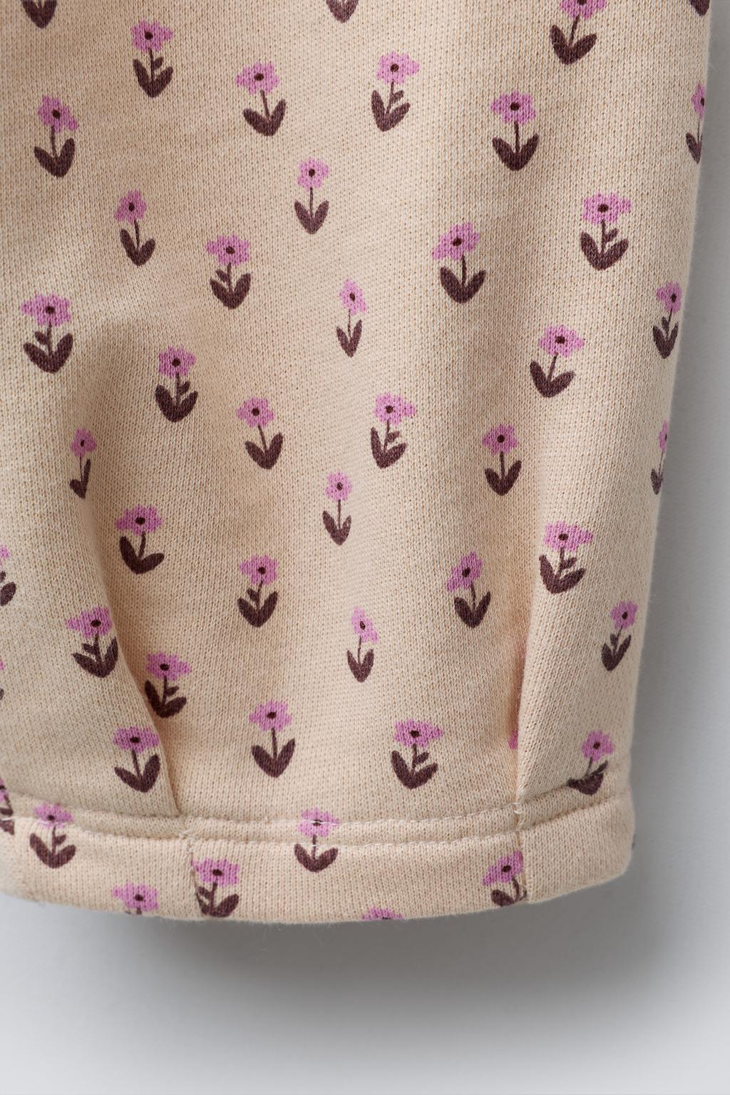 БРЮКИ BALLOON ИЗ ФУТЕРА С ЦВЕТОЧНЫМ ПРИНТОМ