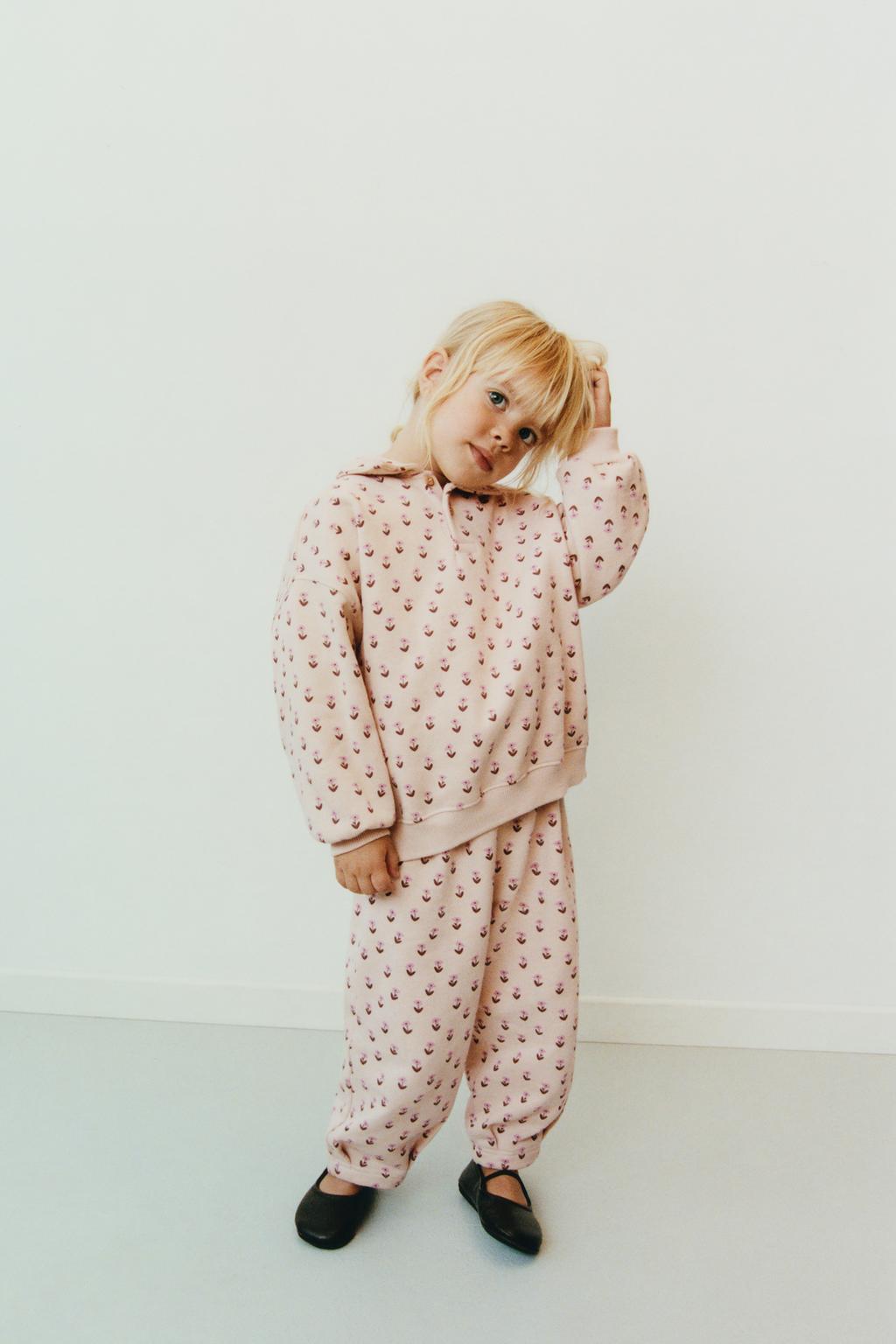 БРЮКИ BALLOON ИЗ ФУТЕРА С ЦВЕТОЧНЫМ ПРИНТОМ