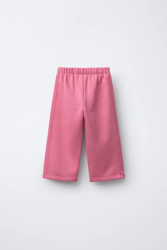 БРЮКИ WIDE LEG ИЗ МЯГКОЙ ТКАНИ С ВЫШИВКОЙ КАПИБАРЫ
