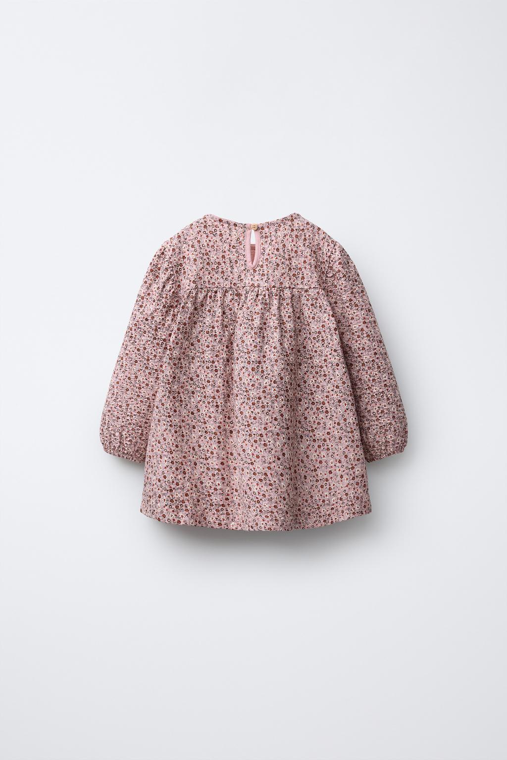 ПЛАТЬЕ С ЦВЕТОЧНЫМ ПРИНТОМ И КРУЖЕВОМ КРОШЕ