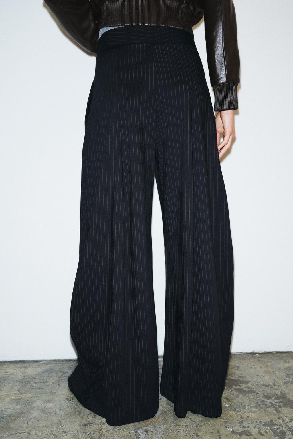 ШИРОКИЕ БРЮКИ В ПОЛОСКУ — ZW COLLECTION