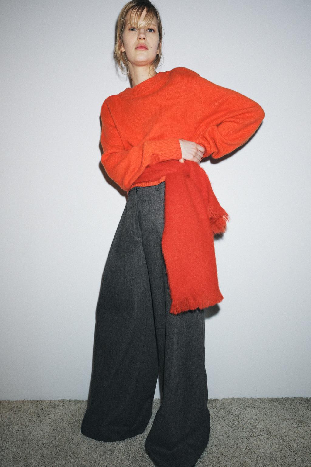 БРЮКИ WIDE-LEG С ЗАЩИПАМИ — ZW COLLECTION