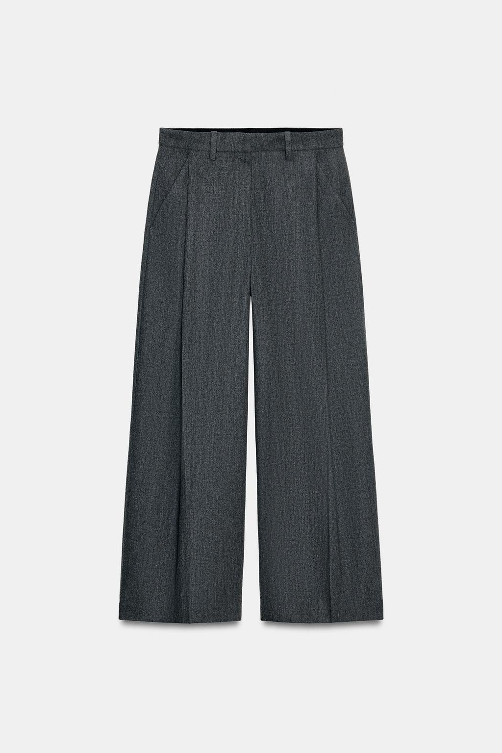 БРЮКИ WIDE-LEG С ЗАЩИПАМИ — ZW COLLECTION