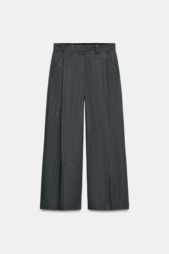 БРЮКИ WIDE-LEG С ЗАЩИПАМИ — ZW COLLECTION