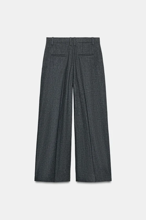 БРЮКИ WIDE-LEG С ЗАЩИПАМИ — ZW COLLECTION