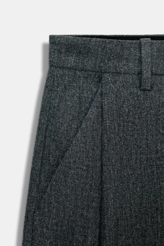 БРЮКИ WIDE-LEG С ЗАЩИПАМИ — ZW COLLECTION