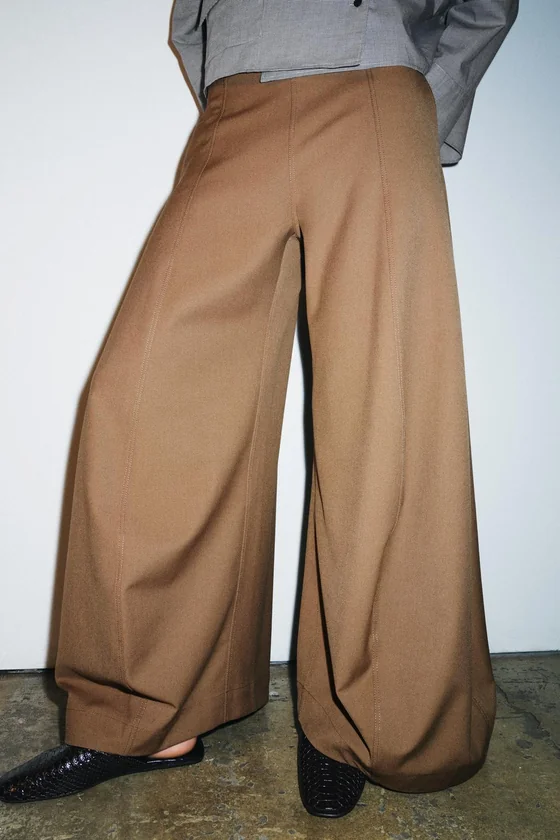 БРЮКИ WIDE-LEG ОБЪЕМНОГО КРОЯ — ZW COLLECTION