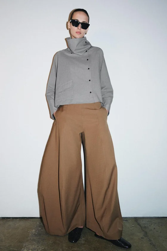 БРЮКИ WIDE-LEG ОБЪЕМНОГО КРОЯ — ZW COLLECTION