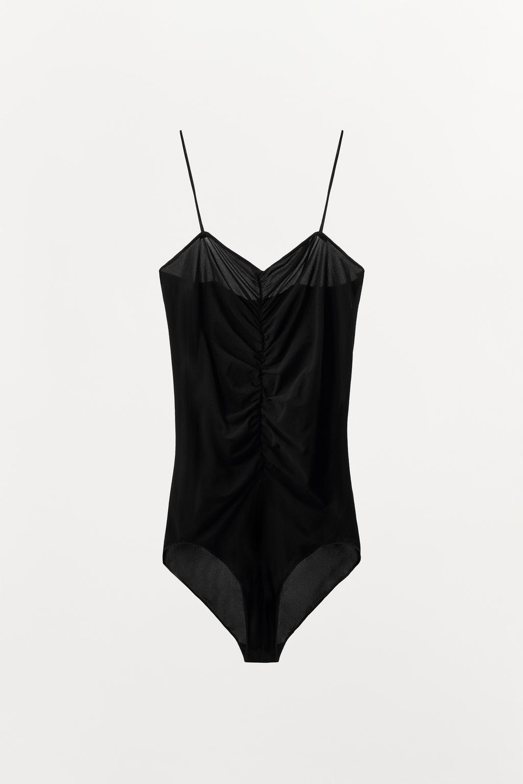 БОДИ ИЗ СЕТЧАТОЙ ТКАНИ СО СБОРКОЙ