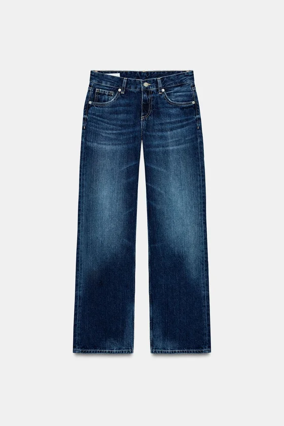 ДЖИНСЫ TRF WIDE LEG С НИЗКОЙ ПОСАДКОЙ