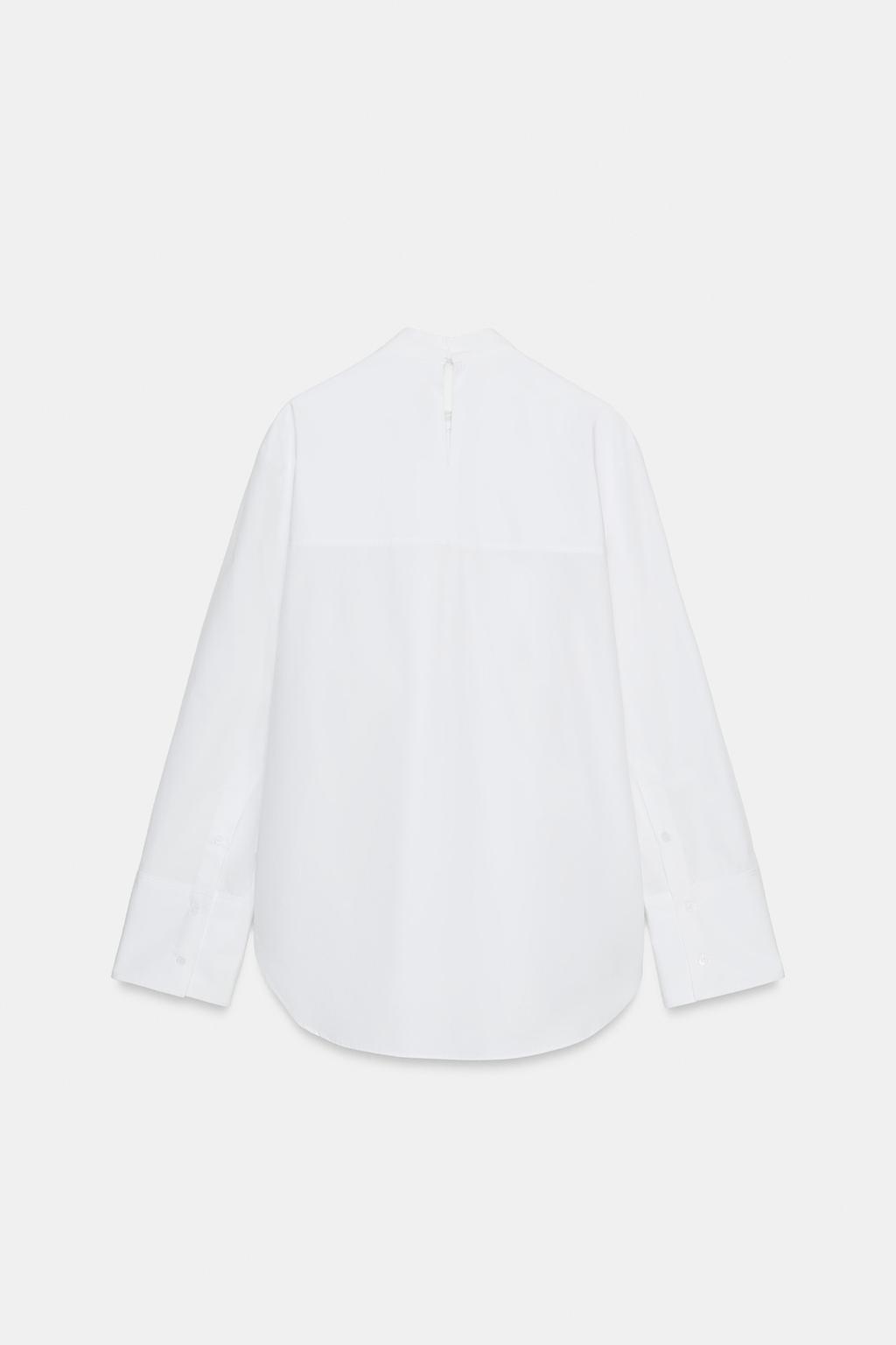 РУБАШКА ИЗ ПОПЛИНА С ЗАВЯЗКАМИ — ZW COLLECTION