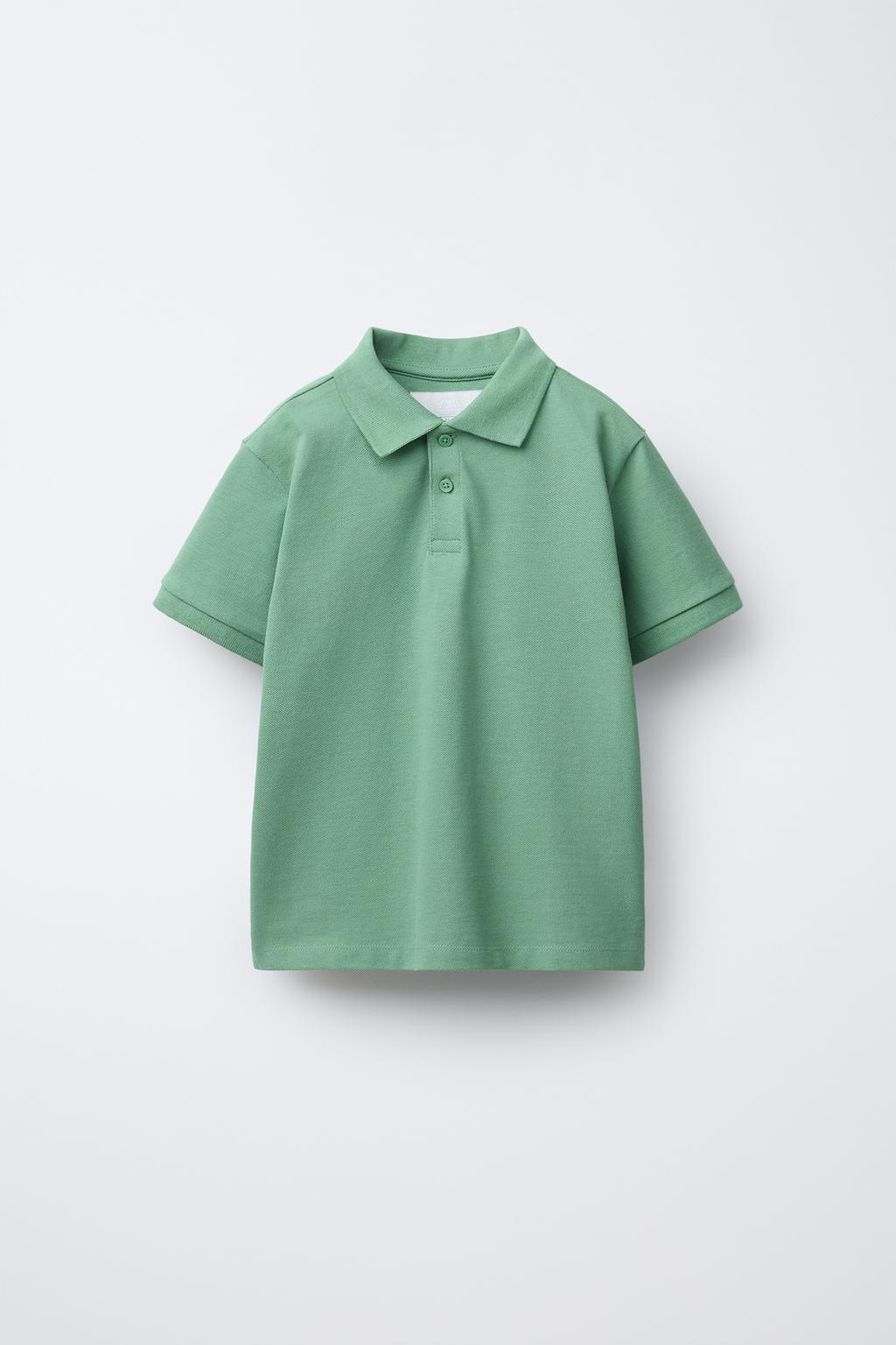 Поло из пике со стандартным воротником