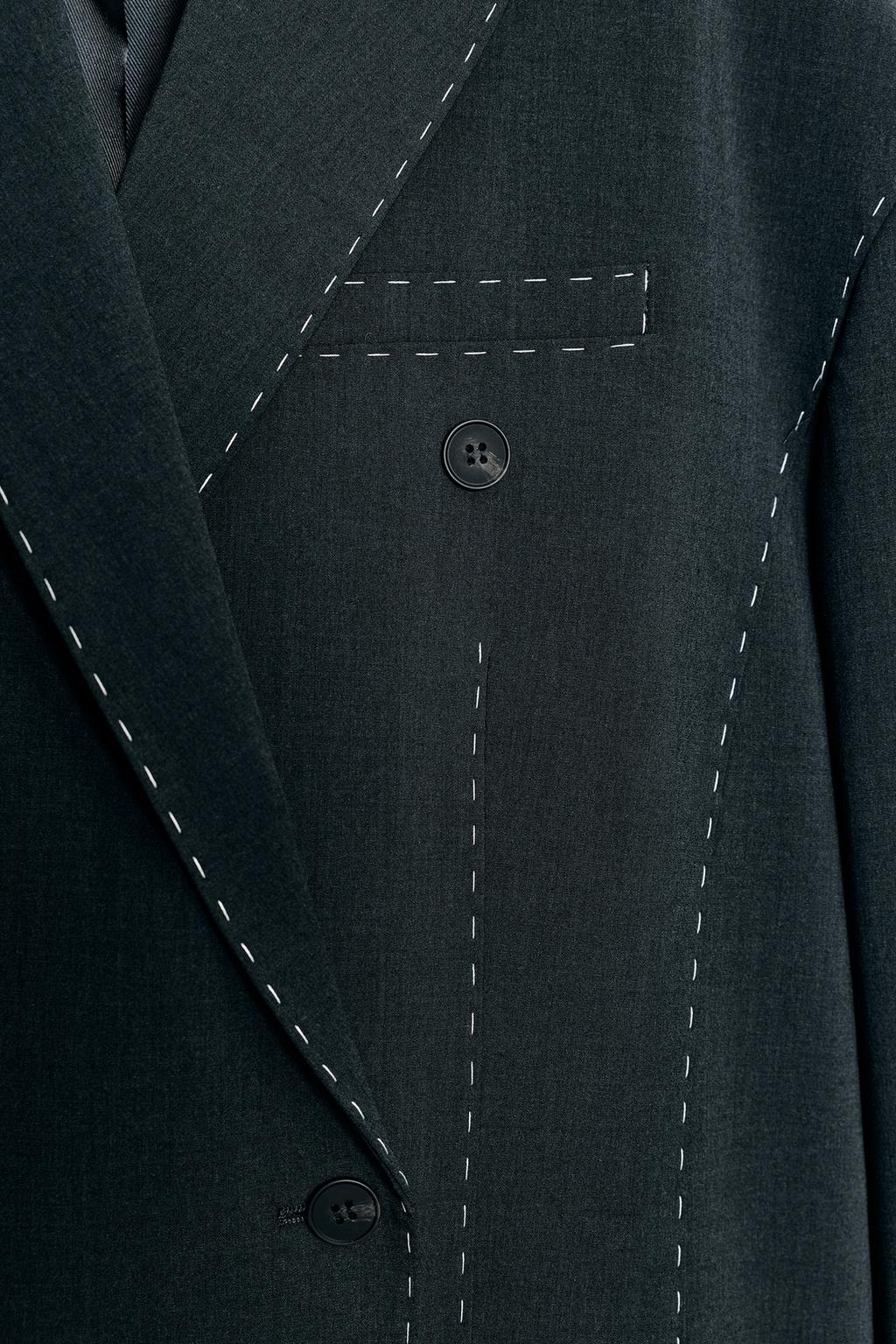 БЛЕЙЗЕР ОВЕРСАЙЗ С КОНТРАСТНОЙ ОТДЕЛКОЙ