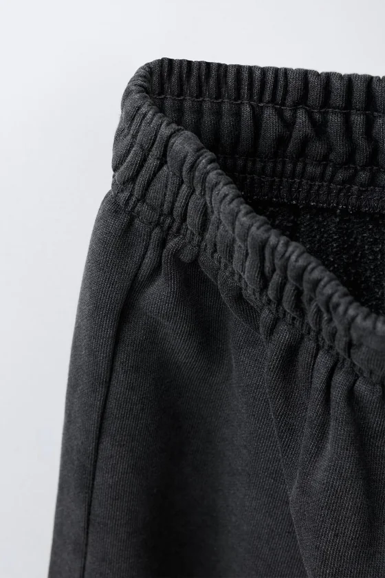 БРЮКИ WIDE LEG С ЭФФЕКТОМ ПОТЕРТОСТИ